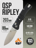 Нож QSP Ripley, Stonewashed 14C28N, G10 Black, QS160-A1